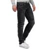 Cipo & Baxx straight fit Jeans Herren Stonewashed CD288 Black W40/L32