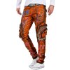 Cipo & Baxx straight fit Jeans Herren Stonewashed CD634 Orange W38/L32