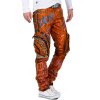 Cipo & Baxx straight fit Jeans Herren Stonewashed CD634 Orange W38/L32