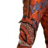 Cipo & Baxx straight fit Jeans Herren Stonewashed CD634 Orange W38/L32