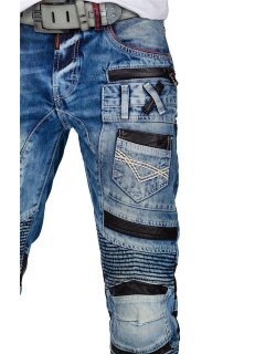 Cipo & Baxx slim fit Jeans Herren Stonewashed CD637 Blue W38/L32