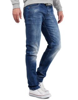 Cipo & Baxx regular fit Jeans Herren Stonewashed CD319B Blue W38/L36