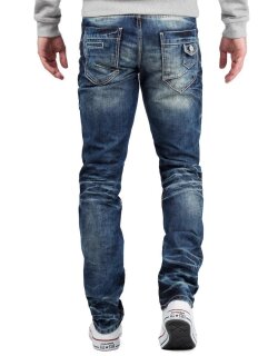 Cipo & Baxx regular fit Jeans Herren Stonewashed CD328 Blue W36