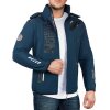 Geo Norway Regular Fit Windbreaker Herren Ohne Waschung  Royaute Navy L