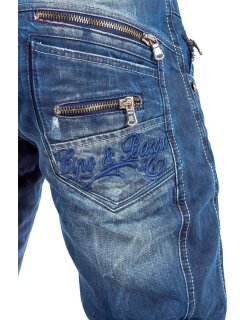 Cipo & Baxx Regular Fit Jeans Herren Stonewashed C0768 Blue W30/L32