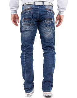 Cipo & Baxx Regular Fit Jeans Herren Stonewashed C0768 Blue W38/L32