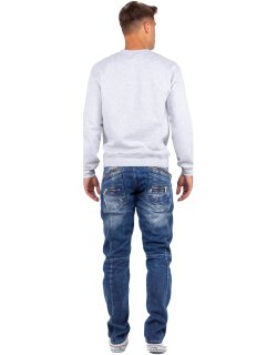 Cipo & Baxx Regular Fit Jeans Herren Stonewashed C0768 Blue W38/L32