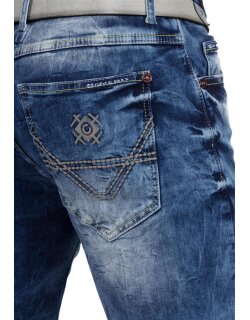 Cipo & Baxx regular fit Shorts Herren Stonewashed 21CB17 Blue W30