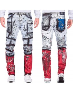 Cipo & Baxx straight fit Jeans Herren Stonewashed CD683