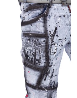 Cipo & Baxx straight fit Jeans Herren Stonewashed CD683