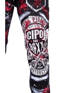 Cipo & Baxx straight fit Jeans Herren Denim CD715 Black W40/L32
