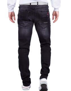 Cipo & Baxx straight fit Jeans Herren Stonewashed CD699 Black W38/L34
