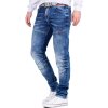 Cipo & Baxx straight fit Jeans Herren Stonewashed CD698 Blue W32/L34