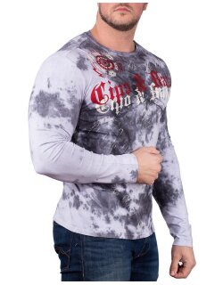 Cipo & Baxx regular fit Longsleeve Herren  CL489 Grey M