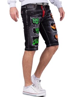 Cipo & Baxx regular fit Shorts Herren Stonewashed CK241 Black W30