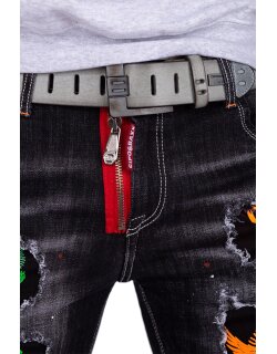 Cipo & Baxx regular fit Shorts Herren Stonewashed CK241 Black W30