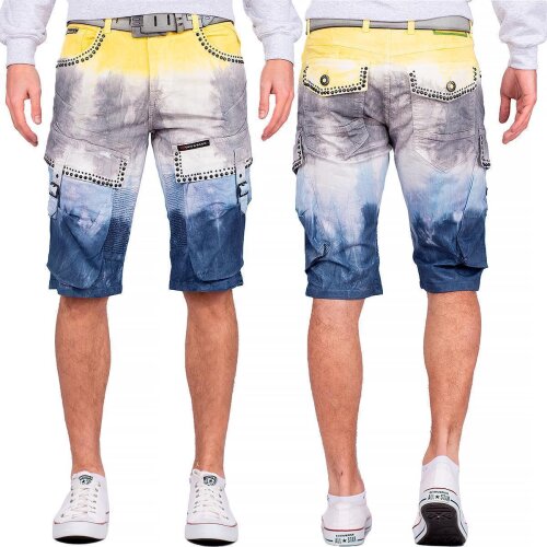 Cipo & Baxx regular fit Shorts Herren  CK211 Yellow W42