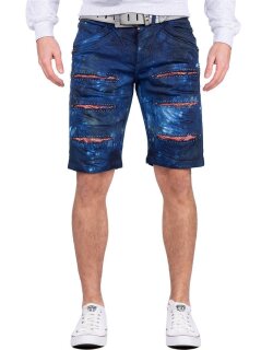 Cipo & Baxx regular fit Shorts Herren Stonewashed CK205 Blue W42
