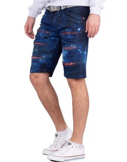 Cipo & Baxx regular fit Shorts Herren Stonewashed CK205 Blue W42