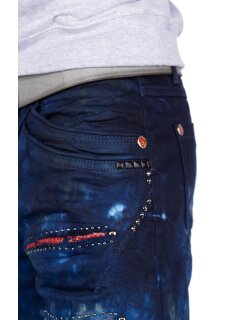 Cipo & Baxx regular fit Shorts Herren Stonewashed CK205 Blue W42