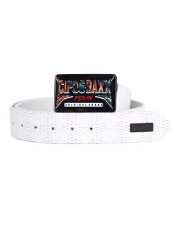 Cipo & Baxx Herren Gürtel CG204 White 85cm x 3,8cm