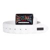 Cipo & Baxx Herren Gürtel CG204 White 85cm x 3,8cm