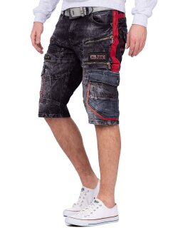 Cipo & Baxx regular fit Shorts Herren Stonewashed CK224 Black W29