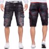 Cipo & Baxx regular fit Shorts Herren Stonewashed CK224 Black W30
