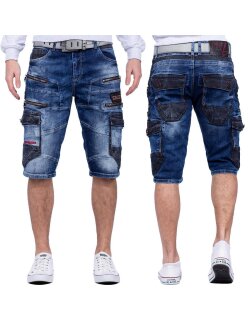 Cipo & Baxx regular fit Shorts Herren Stonewashed CK234