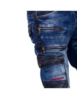 Cipo & Baxx Regular Fit Shorts Herren Stonewashed CK234 Blue W32