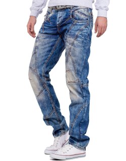 Cipo & Baxx regular fit Jeans Herren Stonewashed C0894 Blue W33/L32