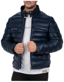 Reichstadt Regular Fit Jacke Herren Echtleder 19RS016 Navy XL