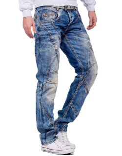 Cipo & Baxx regular fit Jeans Herren Stonewashed C0894 Blue W36/L32