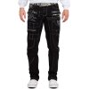 Kosmo Lupo Regular Fit Jeans Herren Stonewashed KM009 Black W34/L34