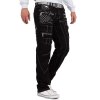 Kosmo Lupo Regular Fit Jeans Herren Stonewashed KM009 Black W34/L34