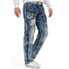 Kosmo Lupo Regular Fit Jeans Herren Stonewashed KM8004 Blue W33/L32