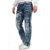 Kosmo Lupo Regular Fit Jeans Herren Stonewashed KM8004 Blue W36/L34