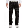 Kosmo Lupo Regular Fit Jeans Herren Stonewashed KM8004 Black W34/L34