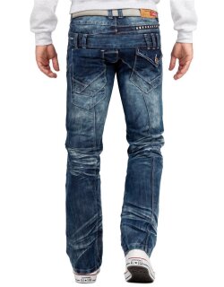 Kosmo Lupo Regular Fit Jeans Stonewashed  KM8002 Blue W33/L32