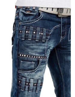 Kosmo Lupo Regular Fit Jeans Stonewashed  KM8002 Blue W33/L32