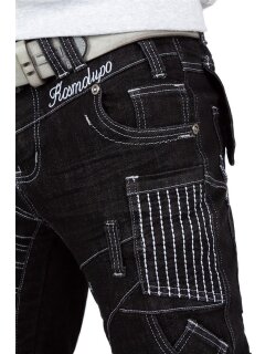 Kosmo Lupo Regular Fit Jeans Stonewashed  KM130-1 Black W32/L32