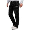 Kosmo Lupo Regular Fit Jeans Herren Ohne Waschung  KM020-1 Black W36/L34