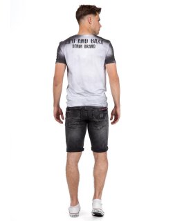 Cipo & Baxx regular fit Shorts Herren Stonewashed 21CB17 Dark Grey W32