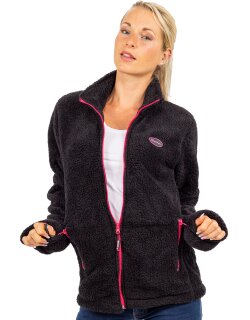 Reichstadt Regular Fit Fleecejacke Damen Kuschelige22RSW002 Black S