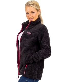 Reichstadt Regular Fit Fleecejacke Damen Kuschelige22RSW002 Black S