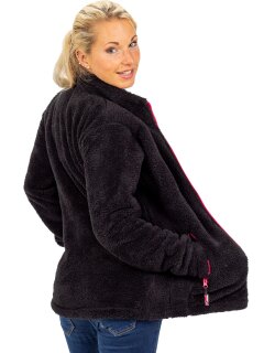 Reichstadt Regular Fit Fleecejacke Damen Kuschelige22RSW002 Black S