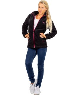Reichstadt Regular Fit Fleecejacke Damen Kuschelige22RSW002 Black S