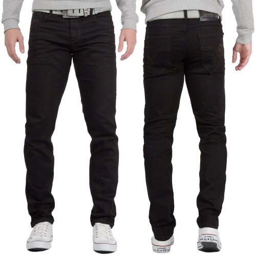 Cipo & Baxx regular fit Jeans Herren Denim CD319A Black W42/L34