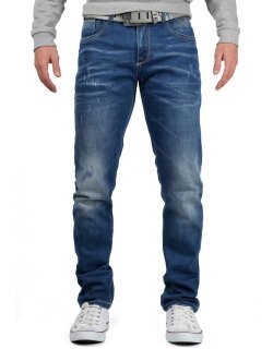 Cipo & Baxx regular fit Jeans Herren Stonewashed CD386 Blue W36/L32