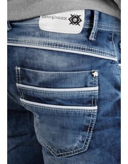 Cipo & Baxx Regular Fit Jeans Herren Stonewashed C1127 Blue W32/L34